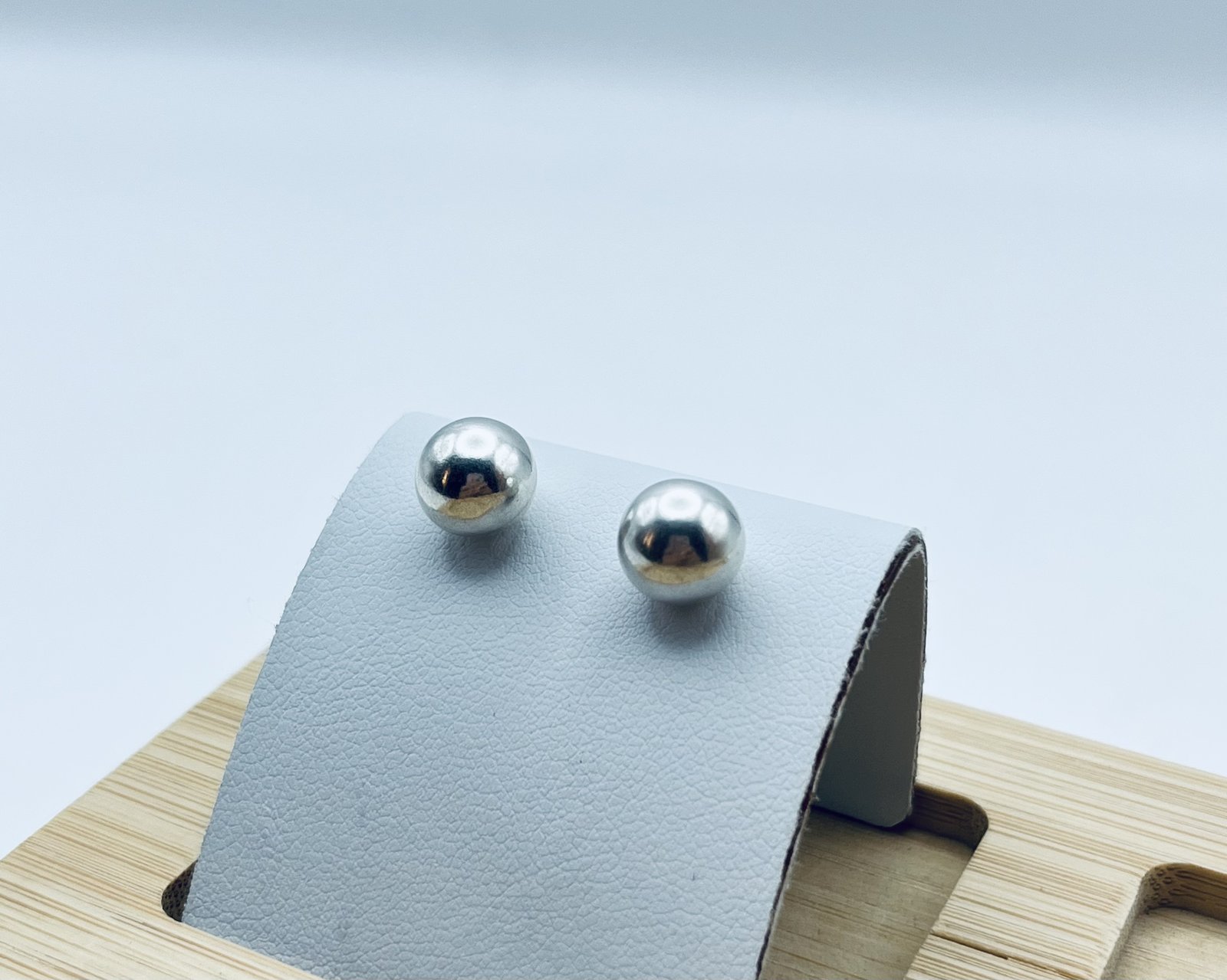 Aros Perla Plateados