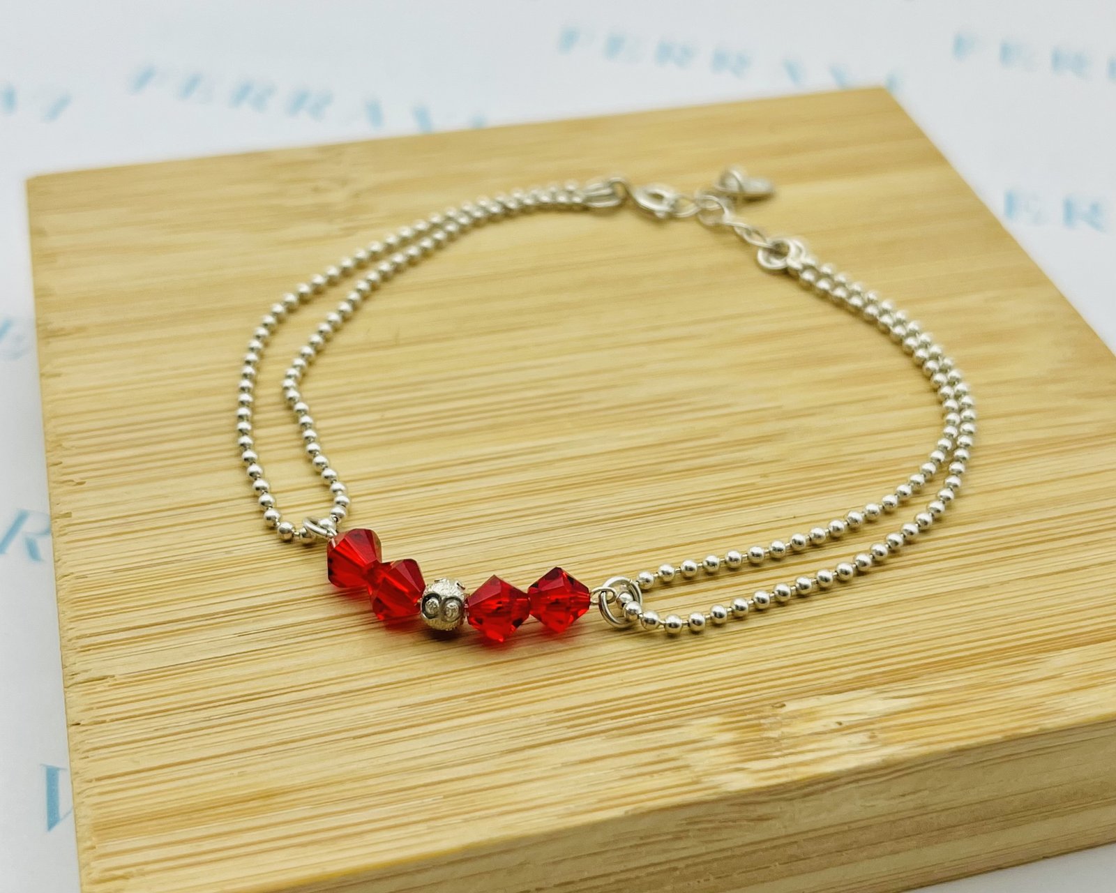 Pulsera Roja Silver - 20cm