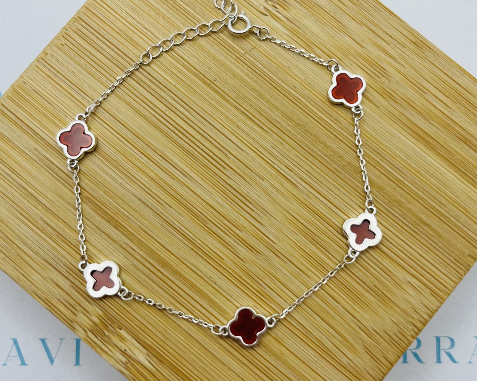 Pulsera Trébol Van Red - 21cm