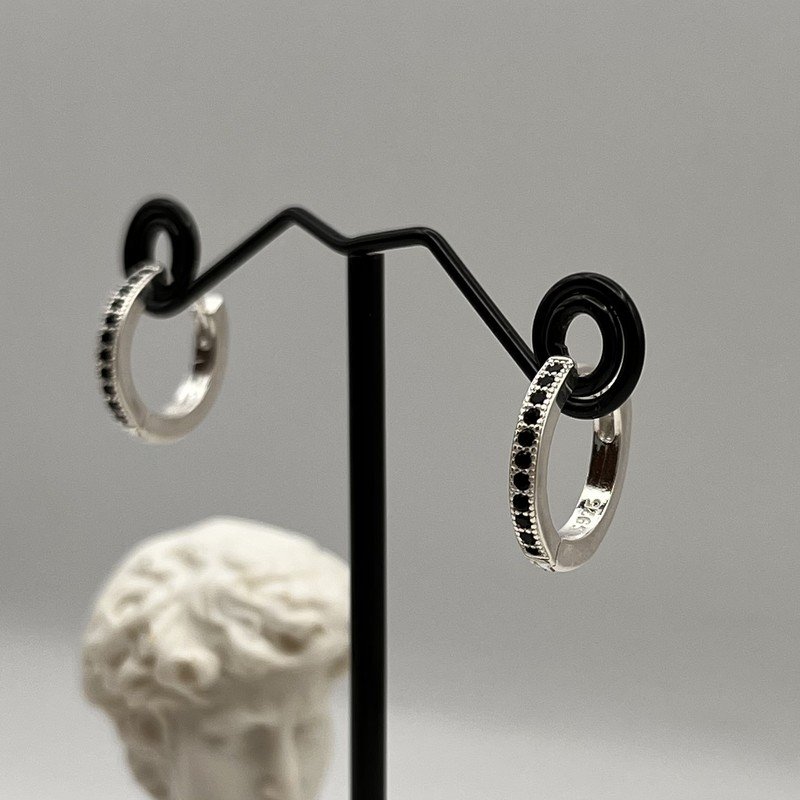 Imagen de Aros Circón Black