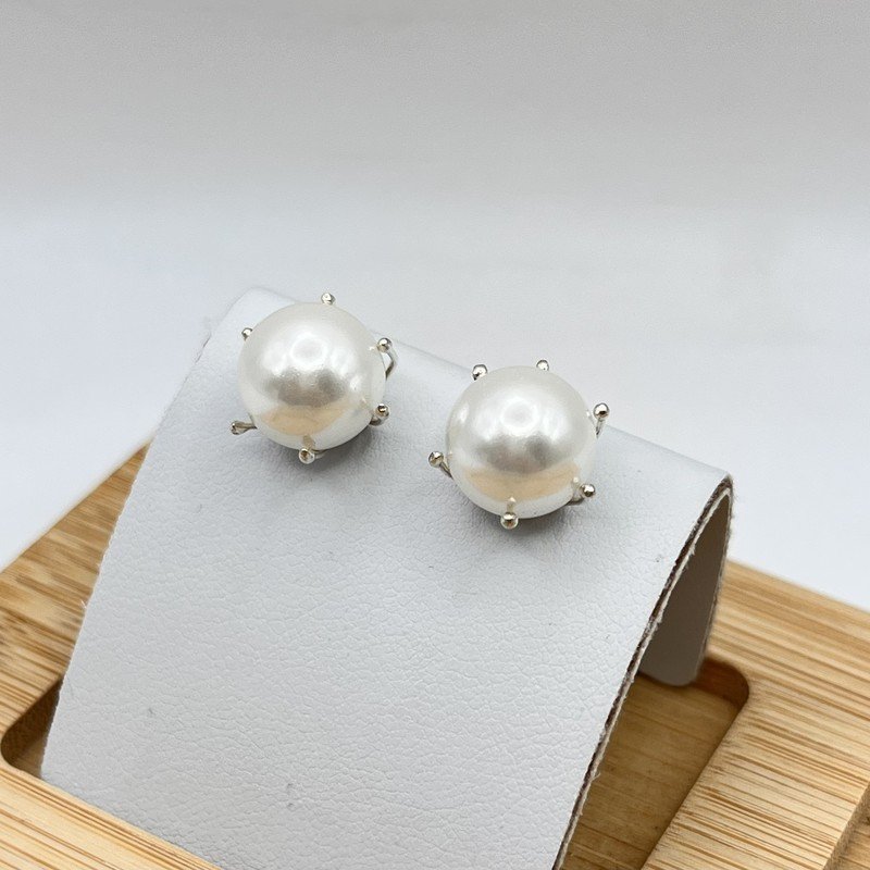 Imagen de Aros Perla Canastillo con Tope