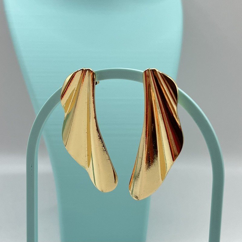 Aros Abanico Gold - 5cm