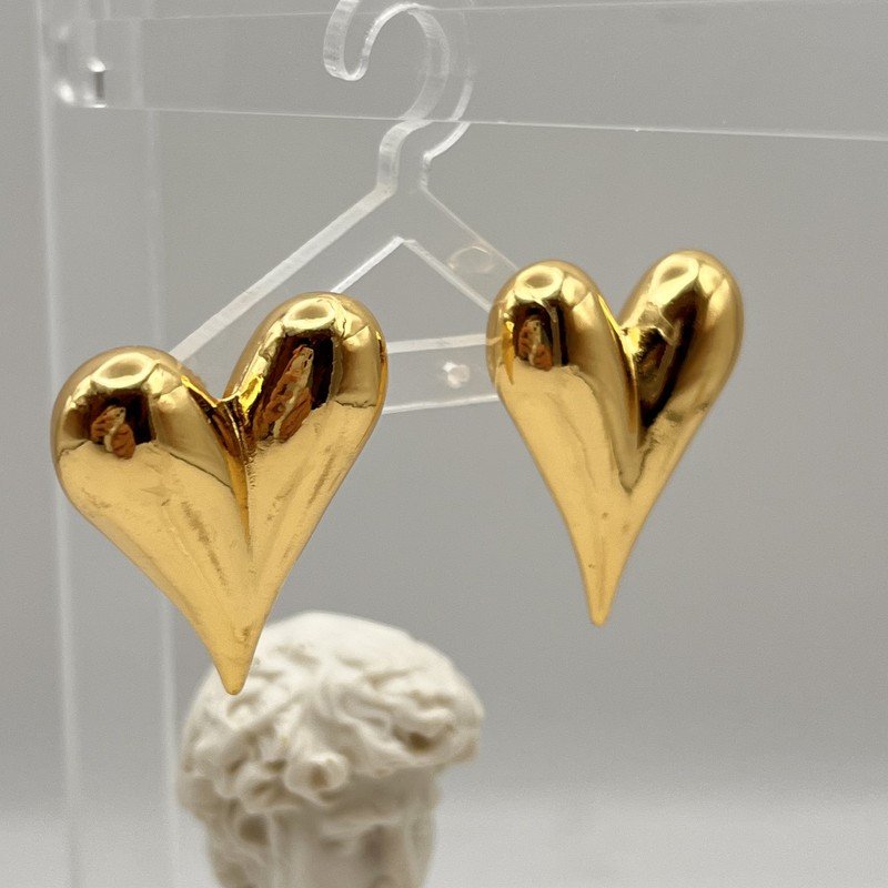 Aros Corazón Dorado