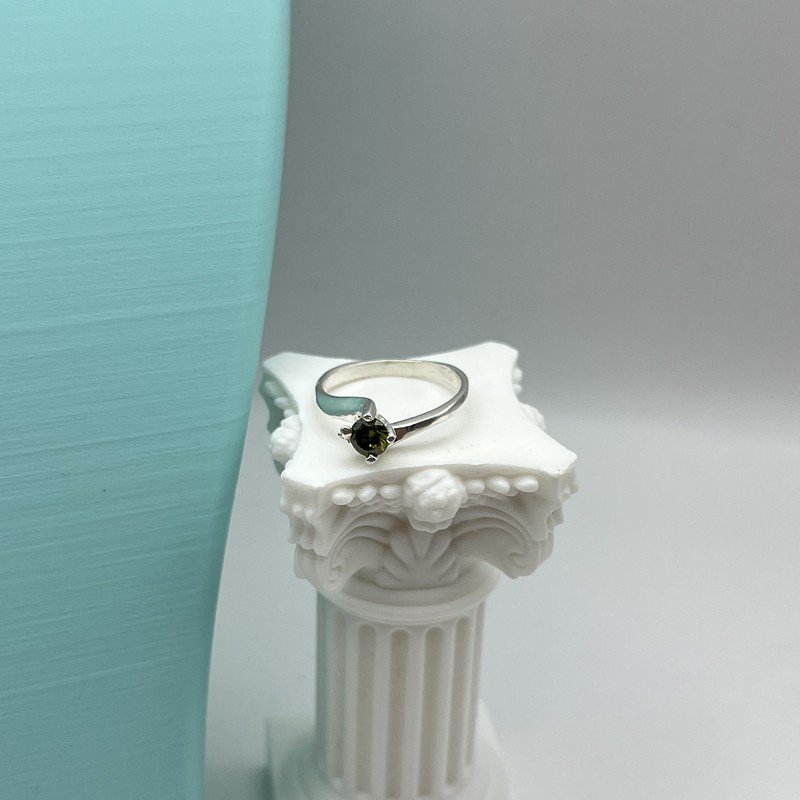 Anillo Compromiso Cristal Verde