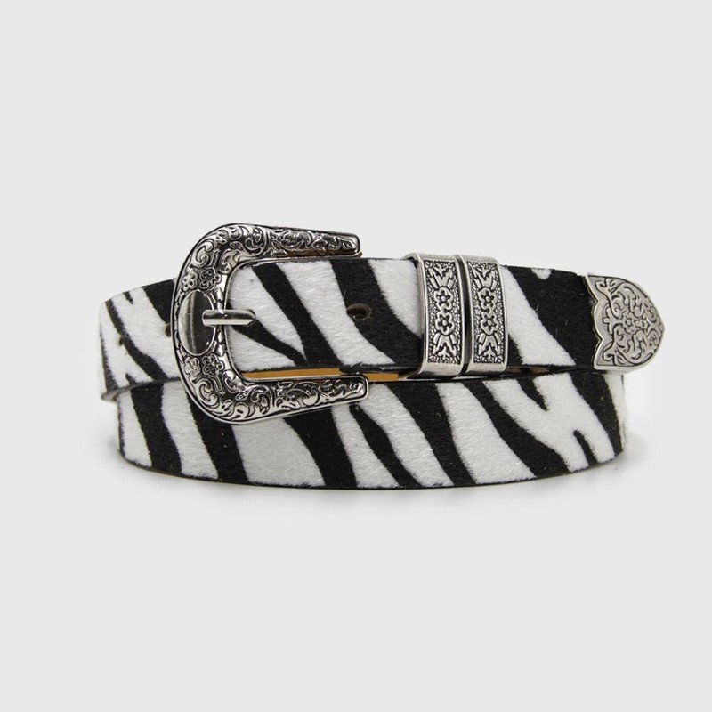 Cinturón Estampado Cebra