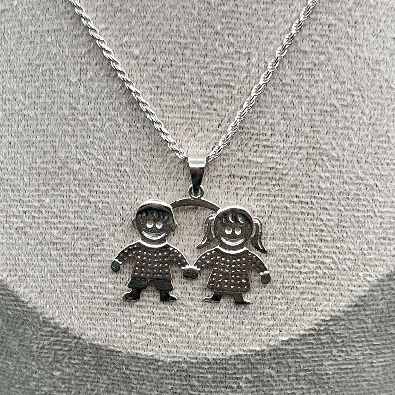 Imagen de Conjunto Cadena Tourbillon Con Colgante De Niños