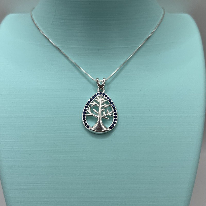 Conjunto Tree Con Circón Azul