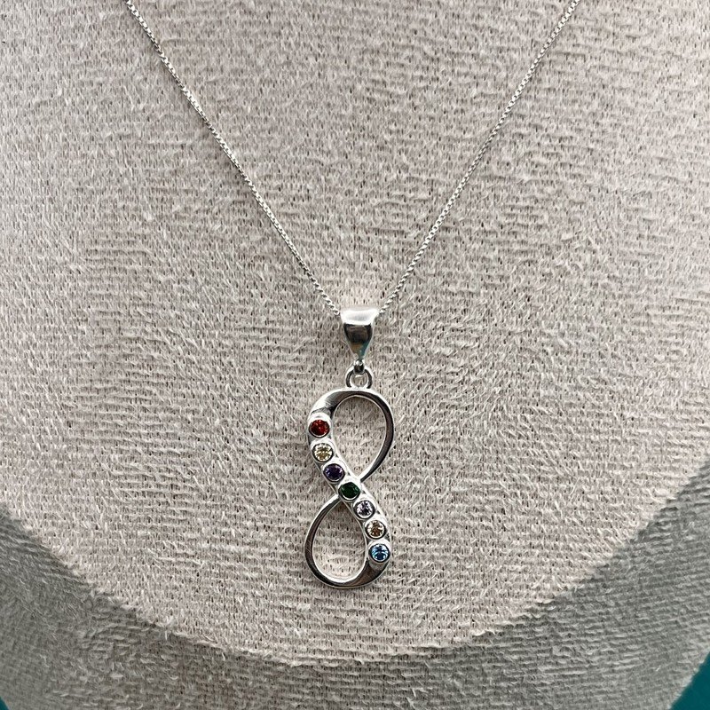 Conjunto Infinito Con Circón De Colores