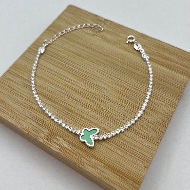 Pulsera Mariposa Verde 2mm
